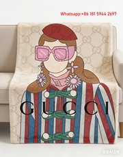 Gucci Monogram Muse Pink Shades & Stripes Throw blankets IMG_2946